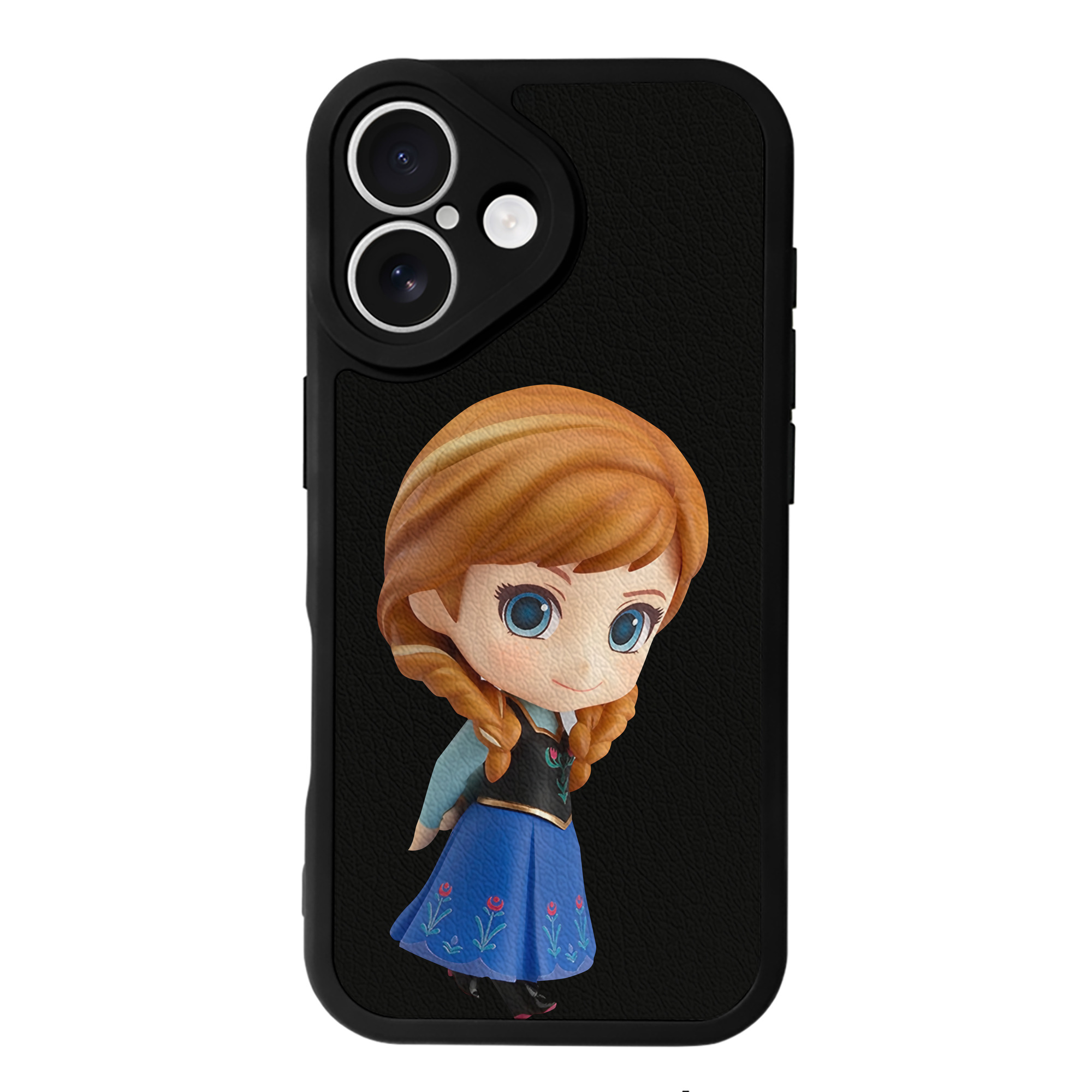 （画像用） アナと雪の女王 アンナ エルサ Frozen Anna Elsa 【iPhone 16シリーズ対応】シリコンスマホケース（レザー調） 材質：シリコン
